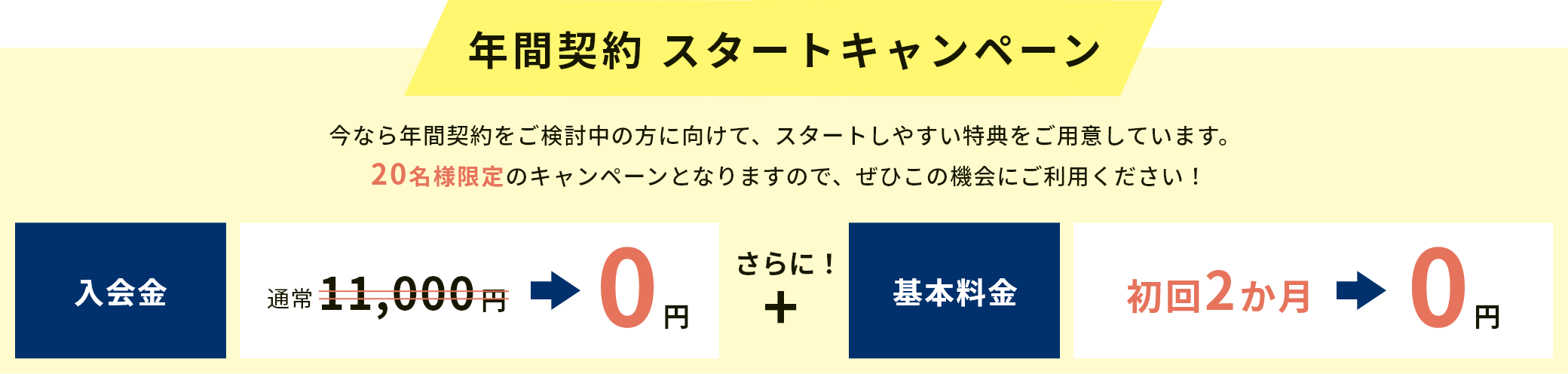 入会金キャンペーン