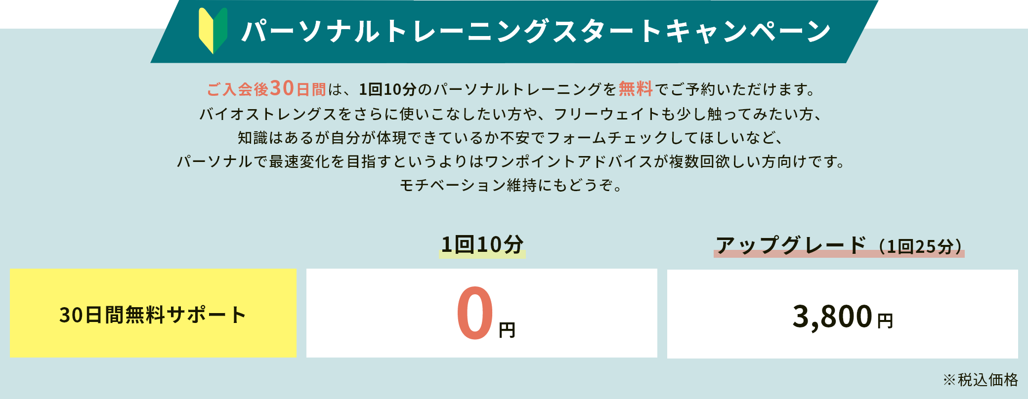 パーソナルトレーニングcampaign