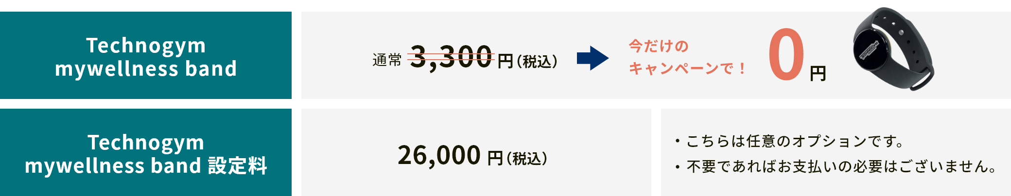 mywellness band料金